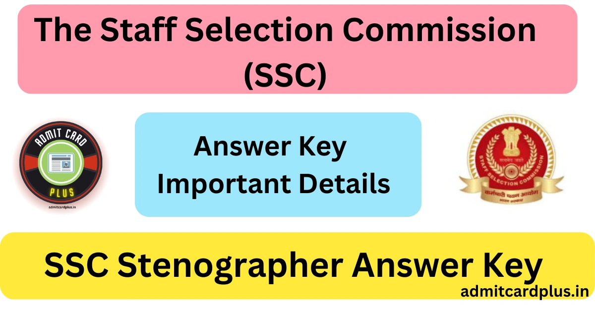 ssc stenographer answer key 2024 link