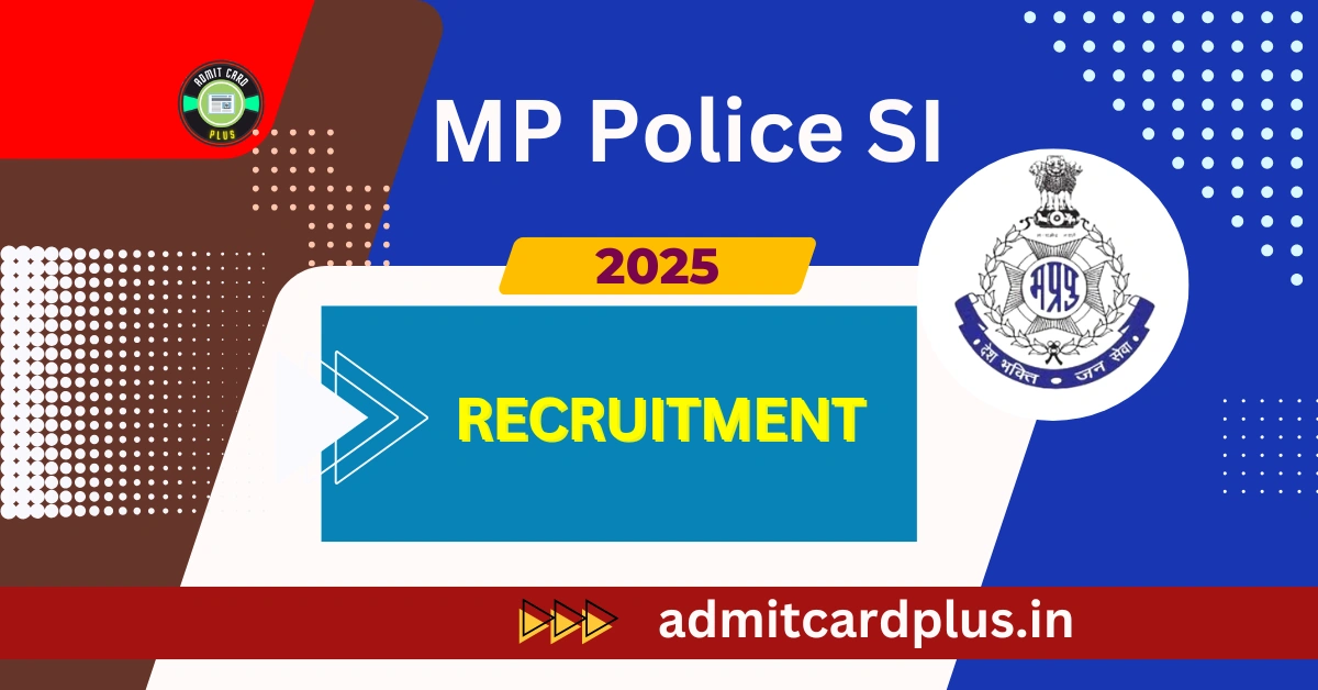 MP Police SI Recruitment 2025