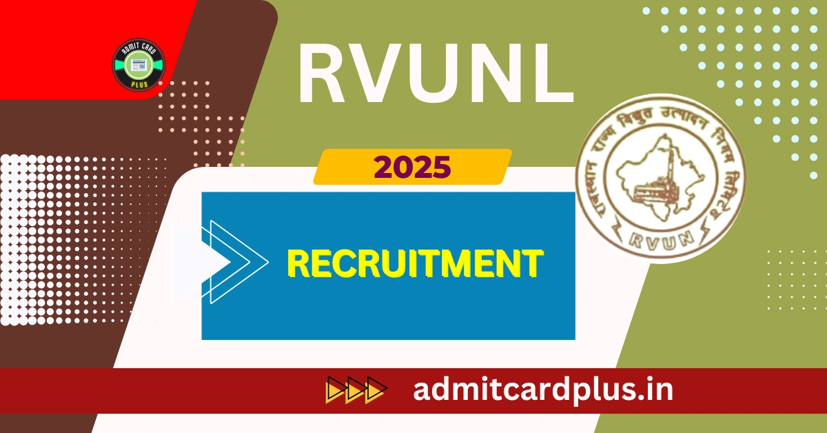 RVUNL JE Recruitment 2025